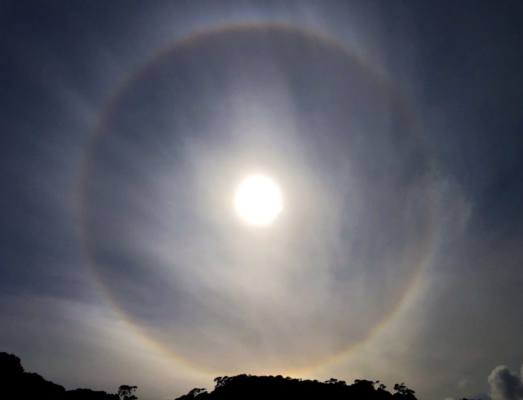 Weather on the move, sun halo